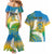 Personalised Tuvalu 1978 Independence Day Couples Matching Mermaid Dress and Hawaiian Shirt Polynesian Plumeria Style