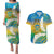 Personalised Tuvalu 1978 Independence Day Couples Matching Puletasi and Hawaiian Shirt Polynesian Plumeria Style