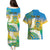 Personalised Tuvalu 1978 Independence Day Couples Matching Puletasi and Hawaiian Shirt Polynesian Plumeria Style