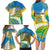 Personalised Tuvalu 1978 Independence Day Family Matching Long Sleeve Bodycon Dress and Hawaiian Shirt Polynesian Plumeria Style