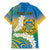 Personalised Tuvalu 1978 Independence Day Family Matching Mermaid Dress and Hawaiian Shirt Polynesian Plumeria Style