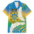 Personalised Tuvalu 1978 Independence Day Family Matching Summer Maxi Dress and Hawaiian Shirt Polynesian Plumeria Style