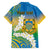 Personalised Tuvalu 1978 Independence Day Family Matching Summer Maxi Dress and Hawaiian Shirt Polynesian Plumeria Style