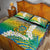 Personalised Tuvalu 1978 Independence Day Quilt Bed Set Polynesian Plumeria Style