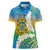 Personalised Tuvalu 1978 Independence Day Women Polo Shirt Polynesian Plumeria Style