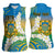 Personalised Tuvalu 1978 Independence Day Women Sleeveless Polo Shirt Polynesian Plumeria Style