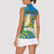 Personalised Tuvalu 1978 Independence Day Women Sleeveless Polo Shirt Polynesian Plumeria Style