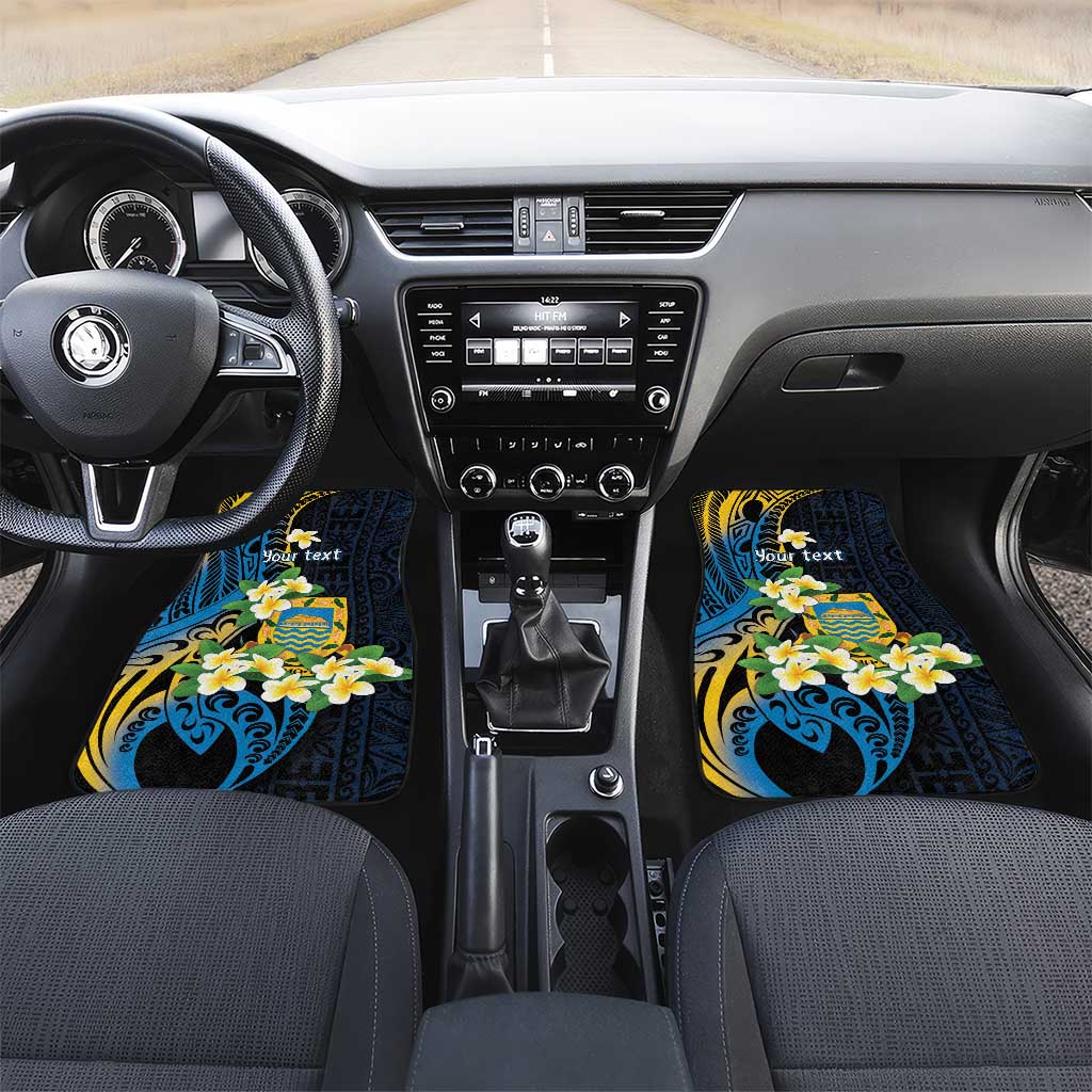 Personalised Tuvalu Beautiful Plumeria Flower Car Mats