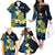 Personalised Tuvalu Beautiful Plumeria Flower Family Matching Off The Shoulder Long Sleeve Dress and Hawaiian Shirt