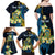 Personalised Tuvalu Beautiful Plumeria Flower Family Matching Off Shoulder Maxi Dress and Hawaiian Shirt