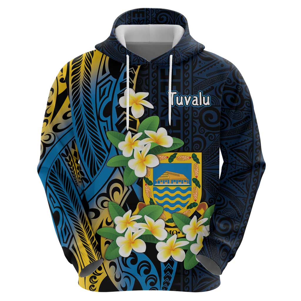 Personalised Tuvalu Beautiful Plumeria Flower Hoodie LT9 - Polynesian Pride