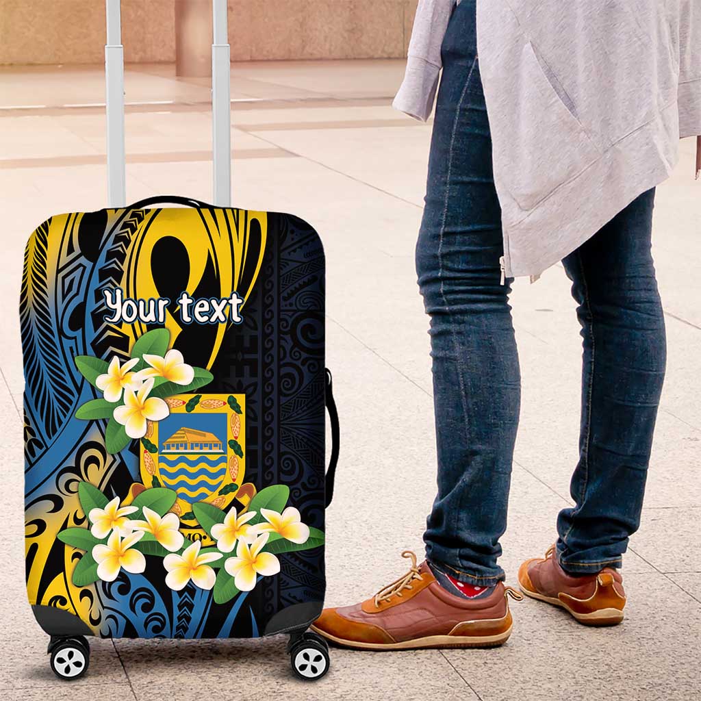 Personalised Tuvalu Beautiful Plumeria Flower Luggage Cover