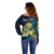 Personalised Tuvalu Beautiful Plumeria Flower Off Shoulder Sweater