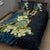 Personalised Tuvalu Beautiful Plumeria Flower Quilt Bed Set