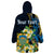 Personalised Tuvalu Beautiful Plumeria Flower Wearable Blanket Hoodie