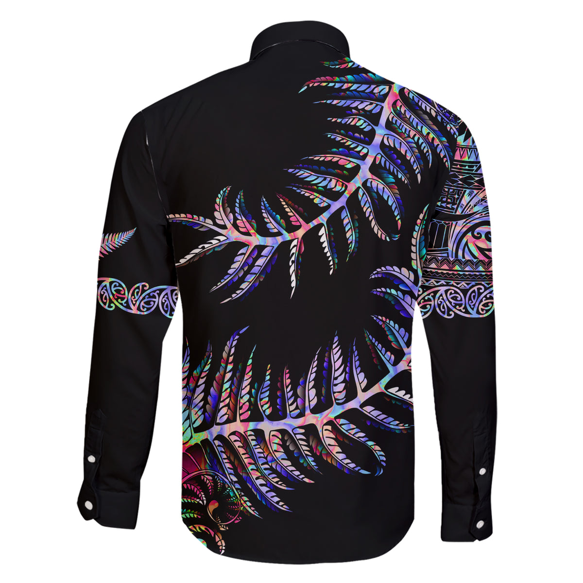 New Zealand Family Matching Short Sleeve Bodycon Dress and Hawaiian Shirt Aotearoa Silver Fern Mixed Papua Shell Purple Vibe LT9 - Polynesian Pride