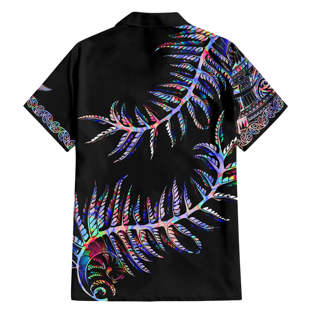 New Zealand Family Matching Summer Maxi Dress and Hawaiian Shirt Aotearoa Silver Fern Mixed Papua Shell Purple Vibe LT9 - Polynesian Pride
