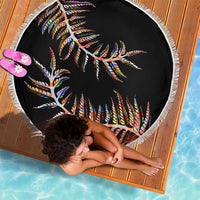 New Zealand Beach Blanket Aotearoa Silver Fern Mixed Papua Shell Red Vibe LT9 - Wonder Print Shop