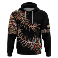 New Zealand Hoodie Aotearoa Silver Fern Mixed Papua Shell Red Vibe LT9 Red - Polynesian Pride