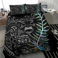 New Zealand Rugby Bedding Set NZ Black Fern Champions History With Papua Shell LT9 - Polynesian Pride