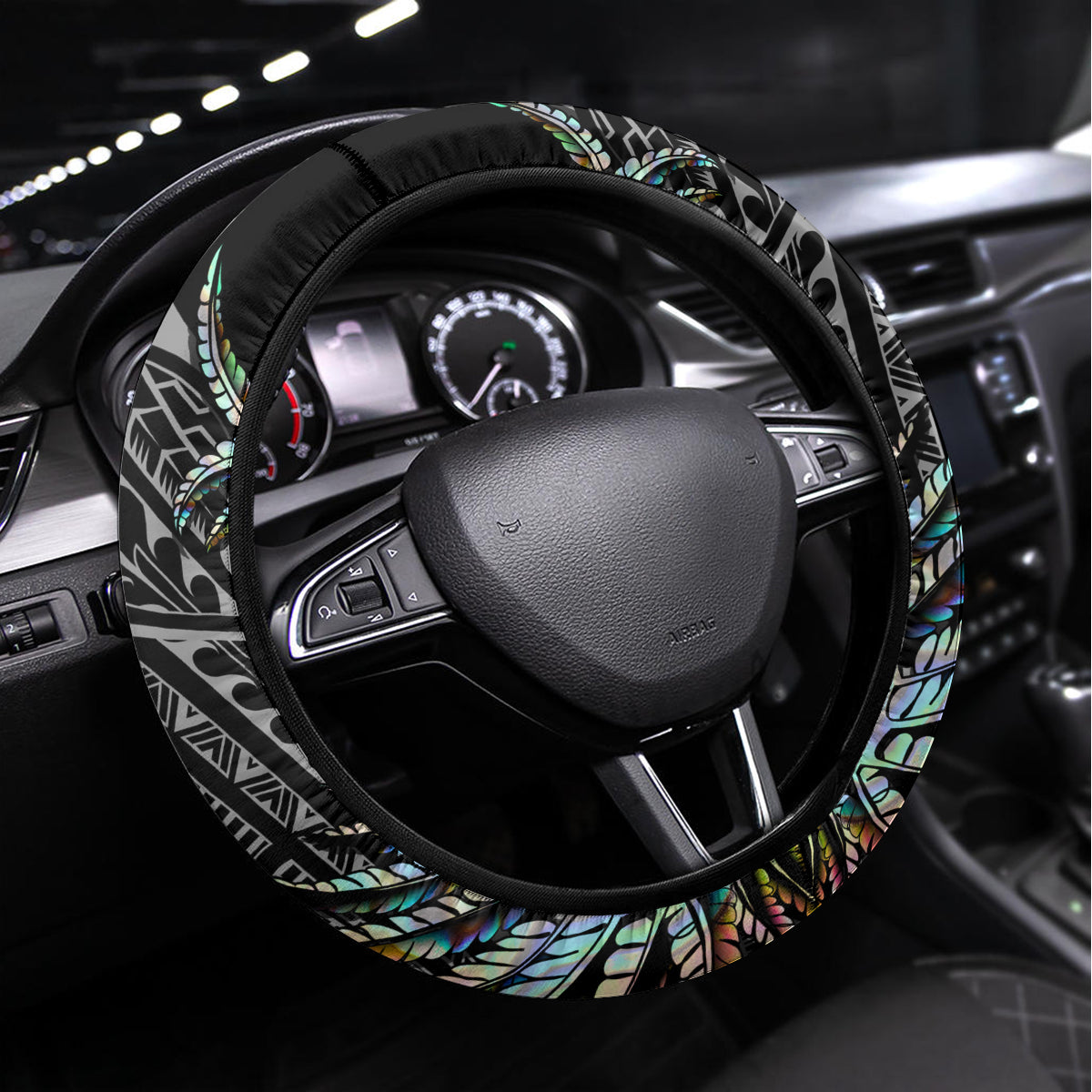 New Zealand Rugby Steering Wheel Cover NZ Black Fern Champions History With Papua Shell