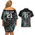 Custom New Zealand Rugby Couples Matching Off Shoulder Short Dress and Hawaiian Shirt NZ Black Fern Champions History With Papua Shell LT9 - Polynesian Pride