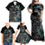 Custom New Zealand Rugby Family Matching Off Shoulder Maxi Dress and Hawaiian Shirt NZ Black Fern Champions History With Papua Shell LT9 - Polynesian Pride