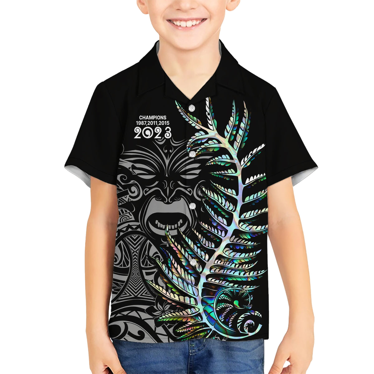 Custom New Zealand Rugby Hawaiian Shirt NZ Black Fern Champions History With Papua Shell LT9 - Polynesian Pride