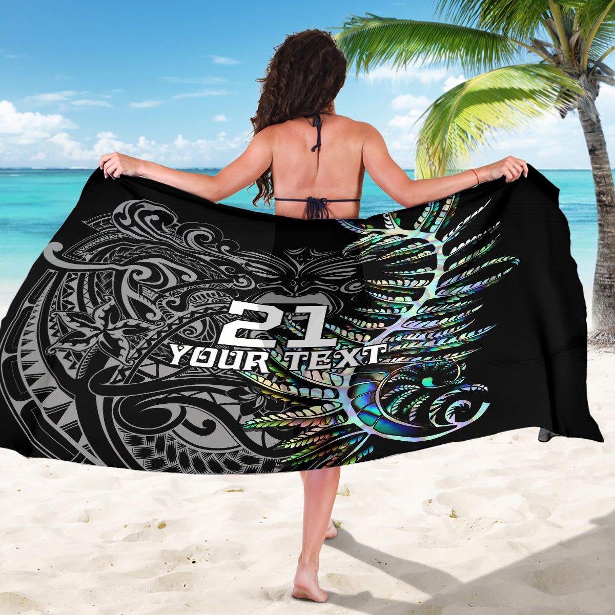 Custom New Zealand Rugby Sarong NZ Black Fern Champions History With Papua Shell LT9 - Polynesian Pride