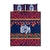 Personalised Guam Christmas Quilt Bed Set Felis Pusgua Santa Beach Polynesian Pattern LT9 Blue - Polynesian Pride