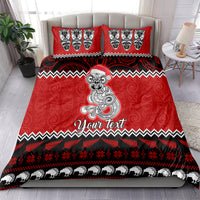 Personalised New Zealand Christmas Bedding Set Maori Tiki Meri Kirihimete LT9 - Polynesian Pride