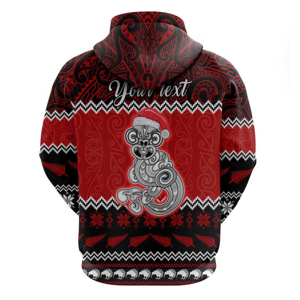 Personalised New Zealand Christmas Hoodie Maori Tiki Meri Kirihimete LT9 - Polynesian Pride