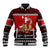 Personalised New Zealand Christmas Baseball Jacket Kiwi Santa Claus Maori Meri Kirihimete LT9 Unisex Red - Polynesian Pride