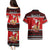 Personalised New Zealand Christmas Couples Matching Puletasi Dress and Hawaiian Shirt Kiwi Santa Claus Maori Meri Kirihimete LT9 - Polynesian Pride