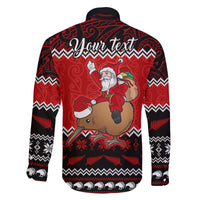 Personalised New Zealand Christmas Family Matching Summer Maxi Dress and Hawaiian Shirt Kiwi Santa Claus Maori Meri Kirihimete LT9 - Polynesian Pride