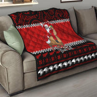 Personalised New Zealand Christmas Quilt Kiwi Santa Claus Maori Meri Kirihimete LT9 - Polynesian Pride