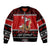 Personalised New Zealand Christmas Sleeve Zip Bomber Jacket Kiwi Santa Claus Maori Meri Kirihimete LT9 Unisex Red - Polynesian Pride