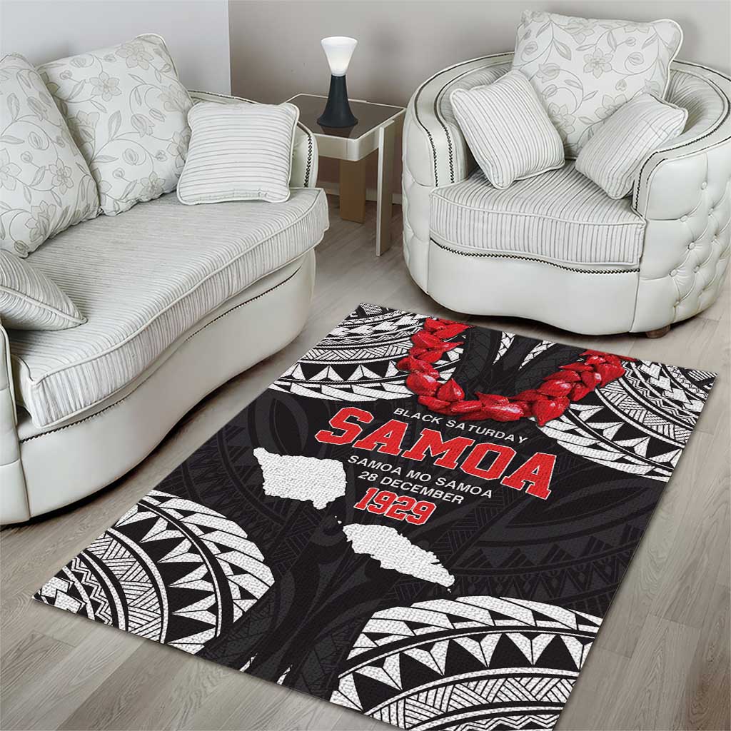 Samoa Black Saturday Area Rug Samoa mo Samoa with Black Ula Fala