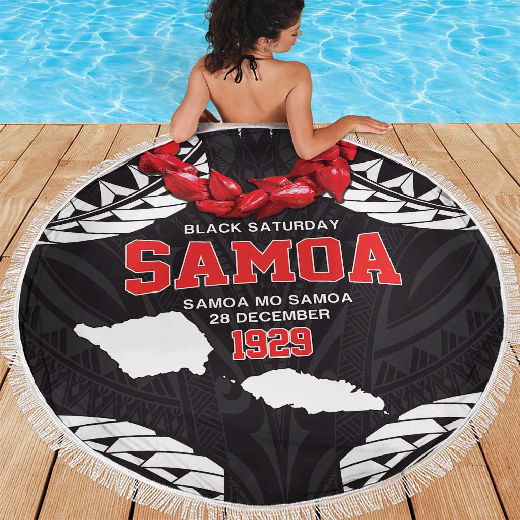Samoa Black Saturday Beach Blanket Samoa mo Samoa with Black Ula Fala