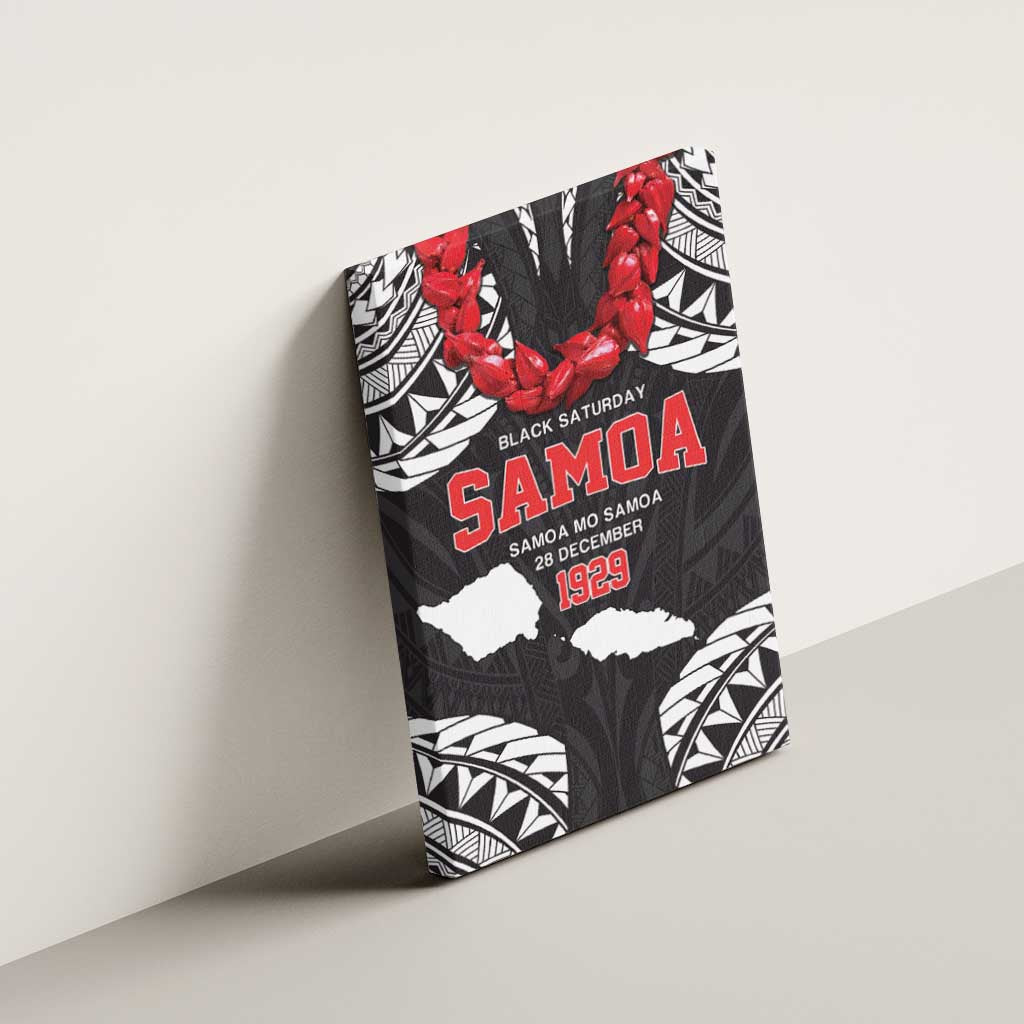 Samoa Black Saturday Canvas Wall Art Samoa mo Samoa with Black Ula Fala LT9 - Polynesian Pride