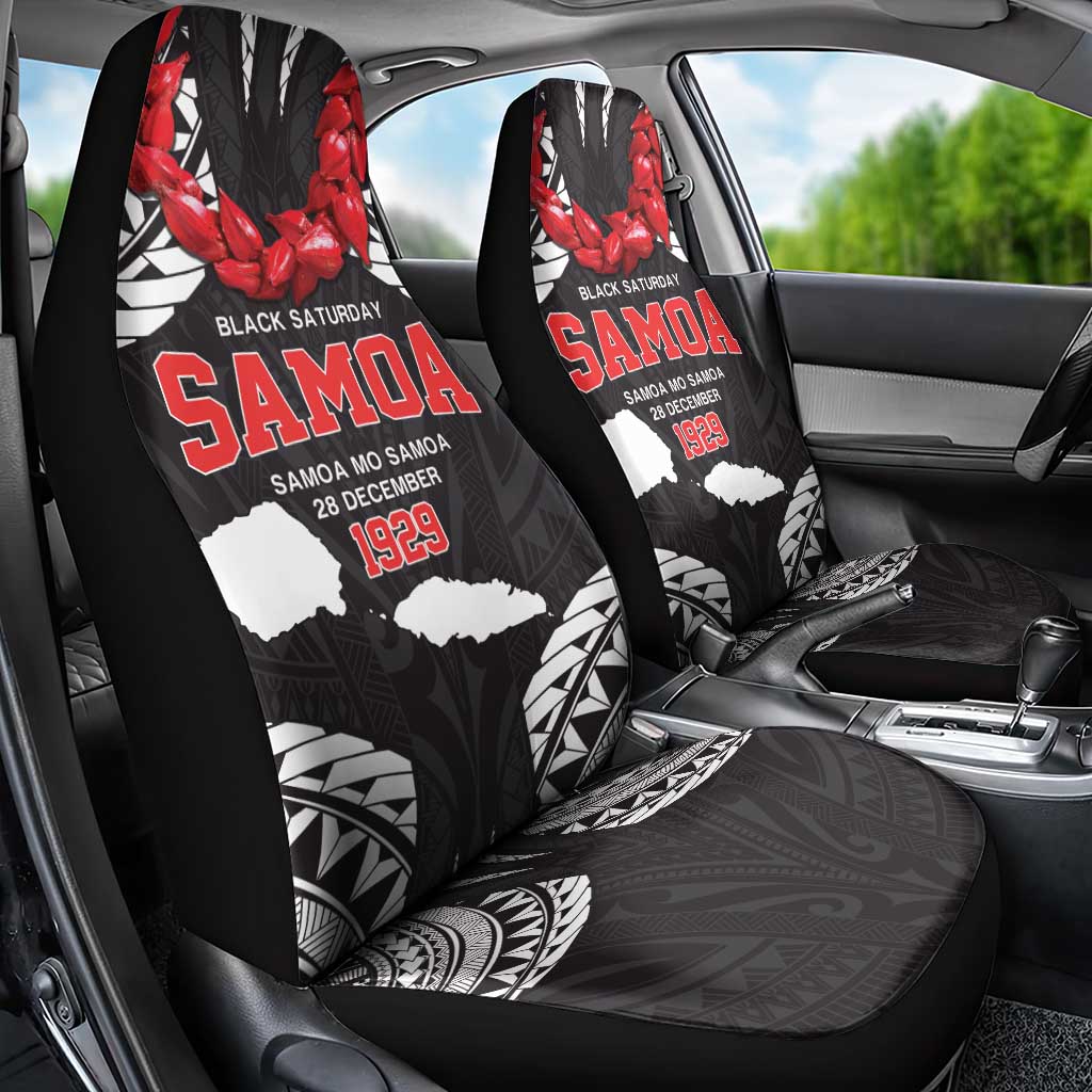 Samoa Black Saturday Car Seat Cover Samoa mo Samoa with Black Ula Fala