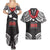 Samoa Black Saturday Couples Matching Summer Maxi Dress and Hawaiian Shirt Samoa mo Samoa with Black Ula Fala
