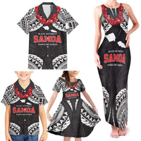Samoa Black Saturday Family Matching Tank Maxi Dress and Hawaiian Shirt Samoa mo Samoa with Black Ula Fala