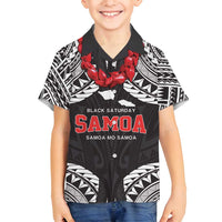Samoa Black Saturday Family Matching Tank Maxi Dress and Hawaiian Shirt Samoa mo Samoa with Black Ula Fala