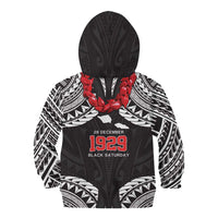 Samoa Black Saturday Kid Hoodie Samoa mo Samoa with Black Ula Fala