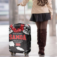 Samoa Black Saturday Luggage Cover Samoa mo Samoa with Black Ula Fala