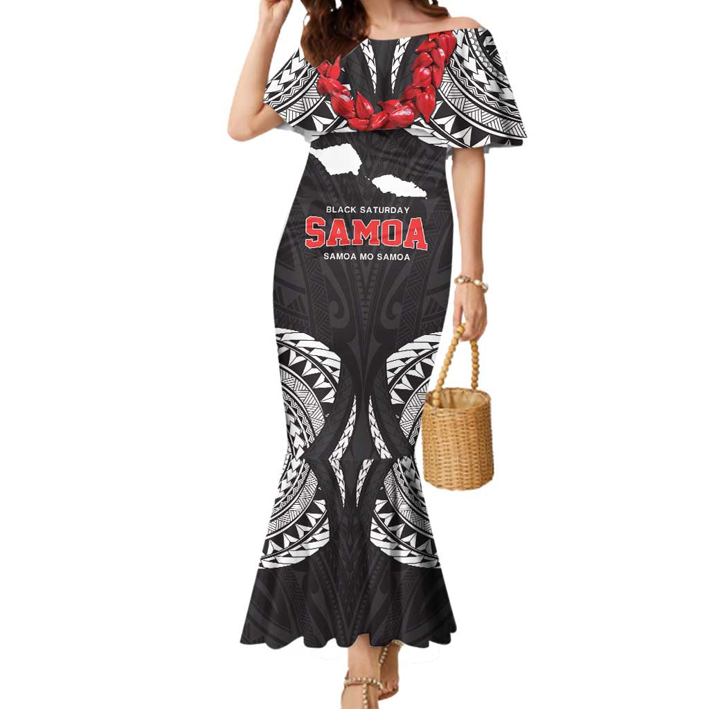 Samoa Black Saturday Mermaid Dress Samoa mo Samoa with Black Ula Fala