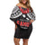 Samoa Black Saturday Off Shoulder Short Dress Samoa mo Samoa with Black Ula Fala