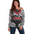 Samoa Black Saturday Off Shoulder Sweater Samoa mo Samoa with Black Ula Fala