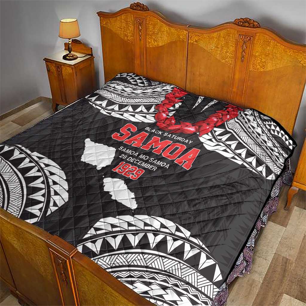 Samoa Black Saturday Quilt Samoa mo Samoa with Black Ula Fala
